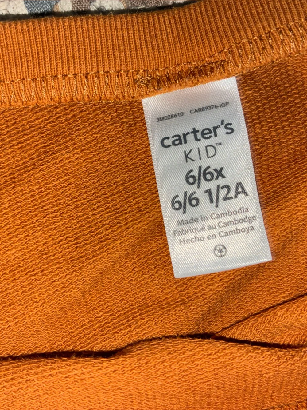 Carter's Rust Orange Long-Sleeve Sweatshirt with Leopard Heart